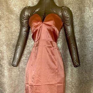 NWT - Silky Satin Sweetheart Strapless Dress